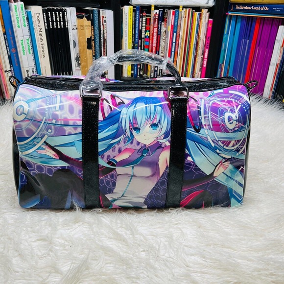 Dolls Kill X Hatsune Miku Duffle Bag Weekender Light up Bag - Picture 3 of 7